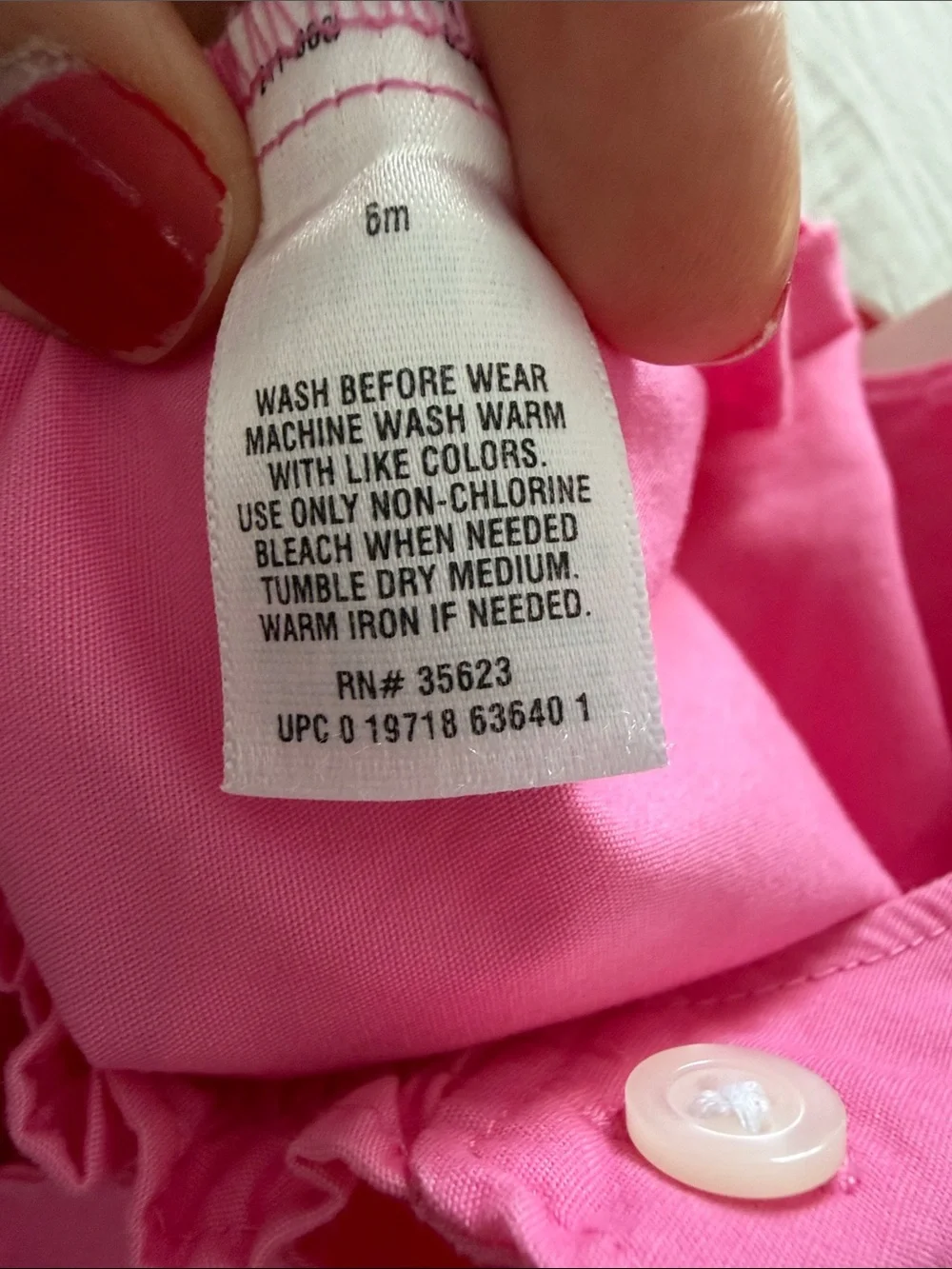 Carter's Pink Embroidered Baby Girl Sundress Romper 100%‎ Cotton